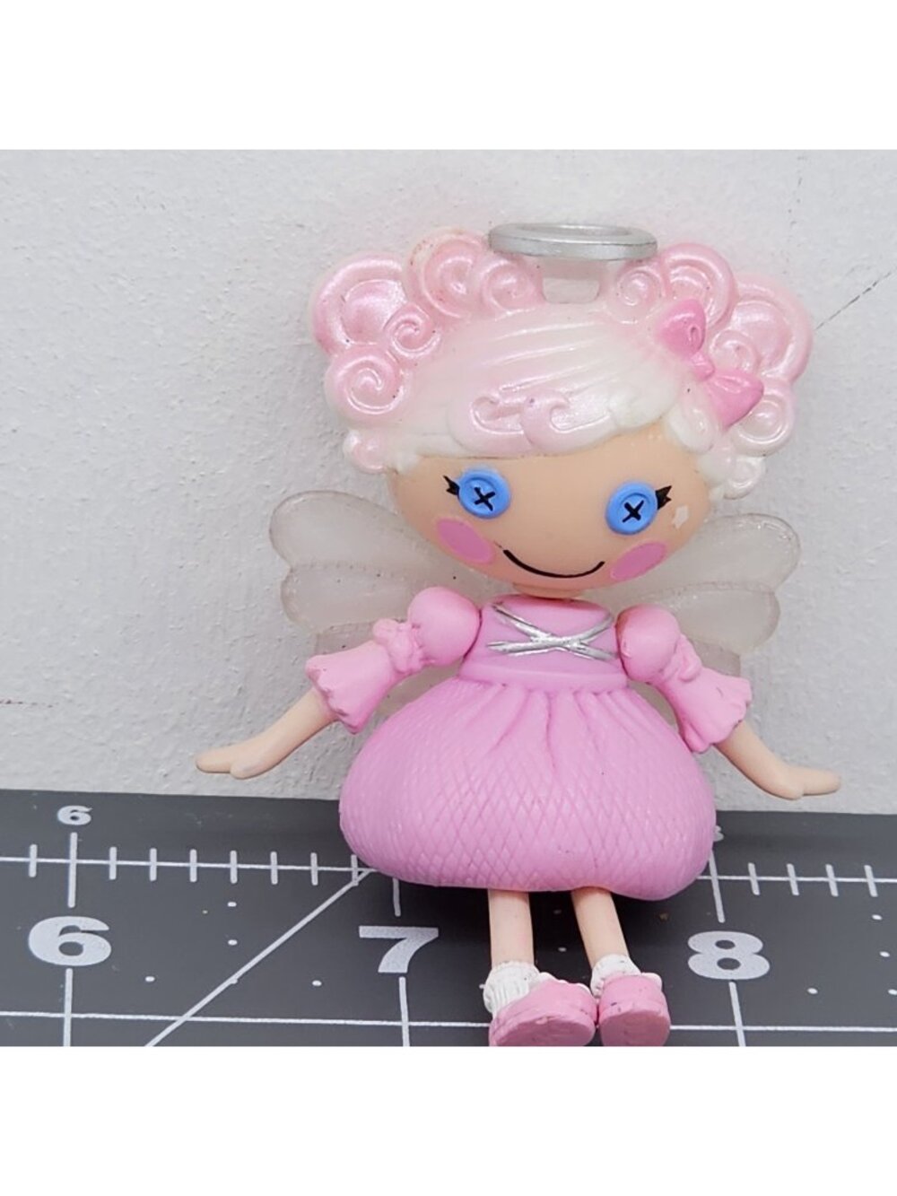 Mini Lalaloopsy Cloud E. Sky 3" Doll – Loose with Wings & Halo Attached Rare